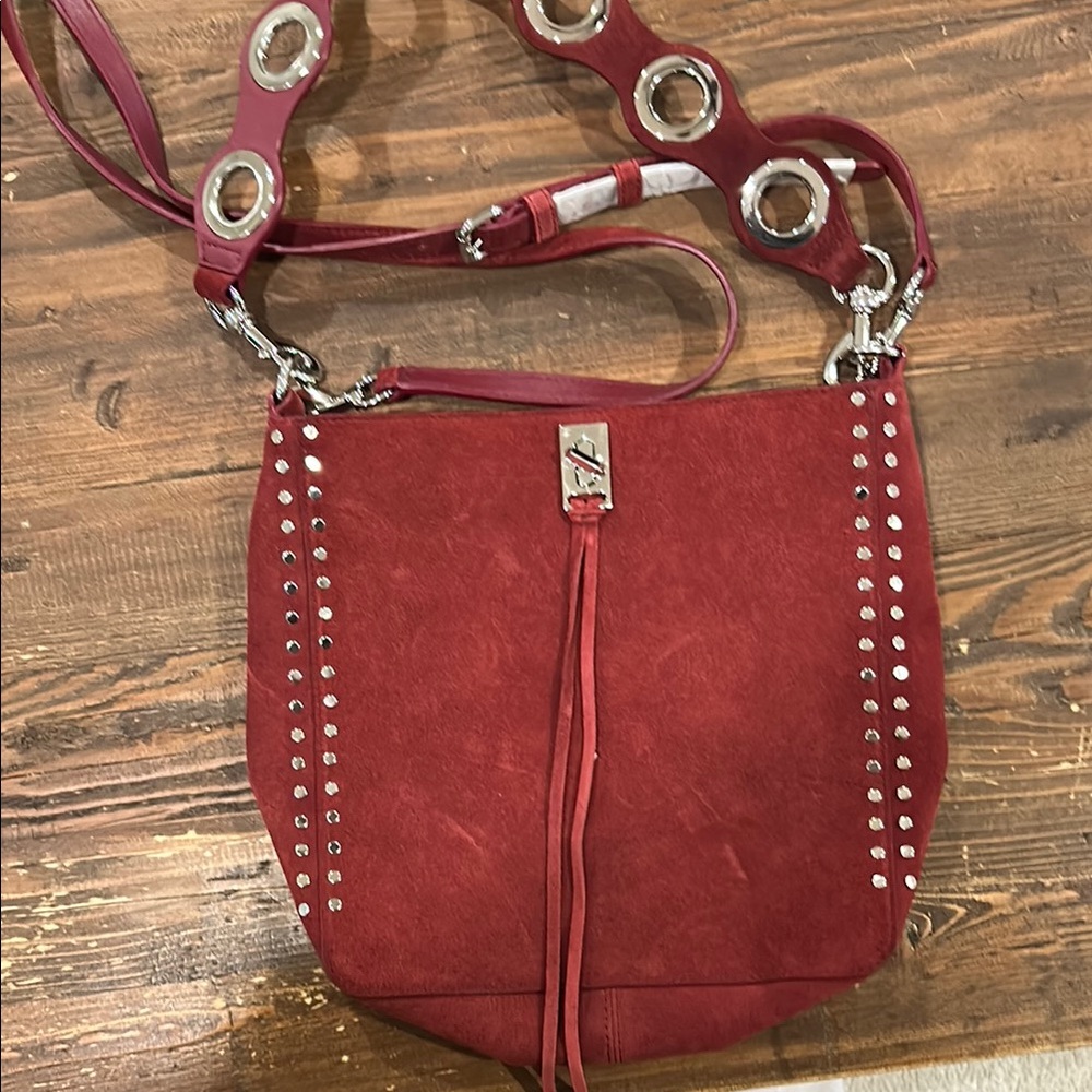 Rebecca Minkoff wine/Burgundy Suede Shoulder & Crossbody Bag New w/o tags
